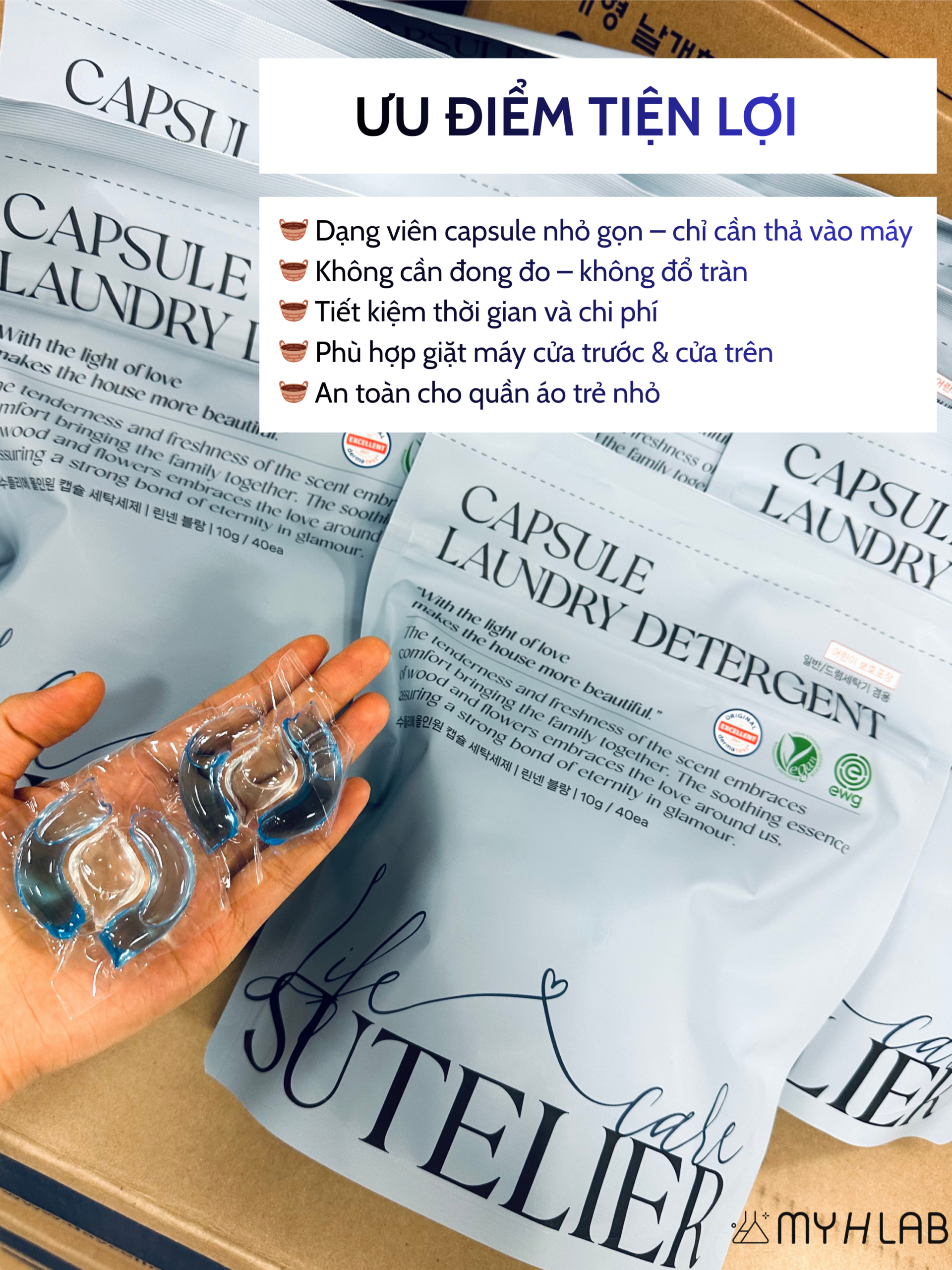 VIÊN GIẶT XẢ CAO CẤP 8IN (5 TÚI) - Ảnh 4