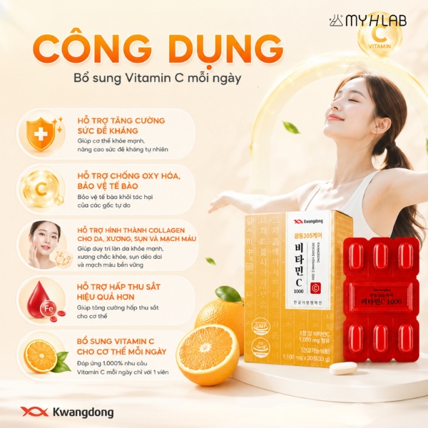 VITAMIN C 1000 KWANGDONG (3+1) - Ảnh 4